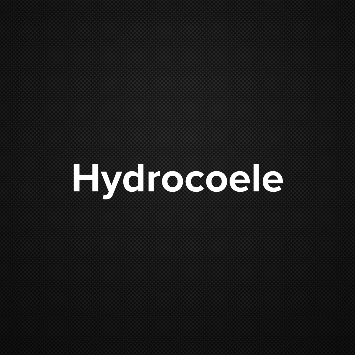 Hydrocele