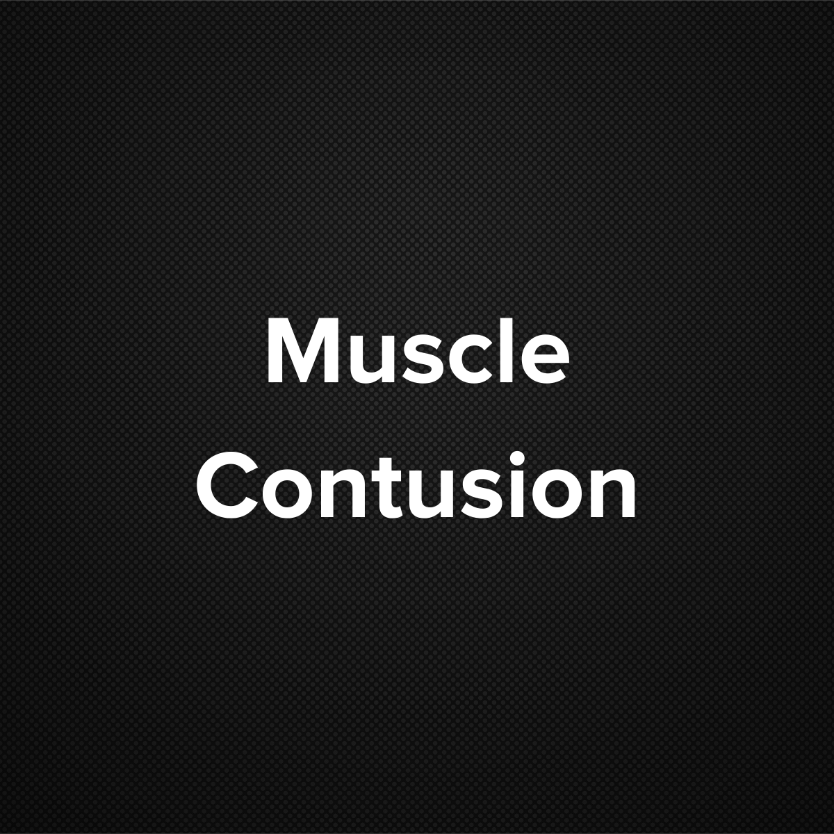 Muscle Contusion