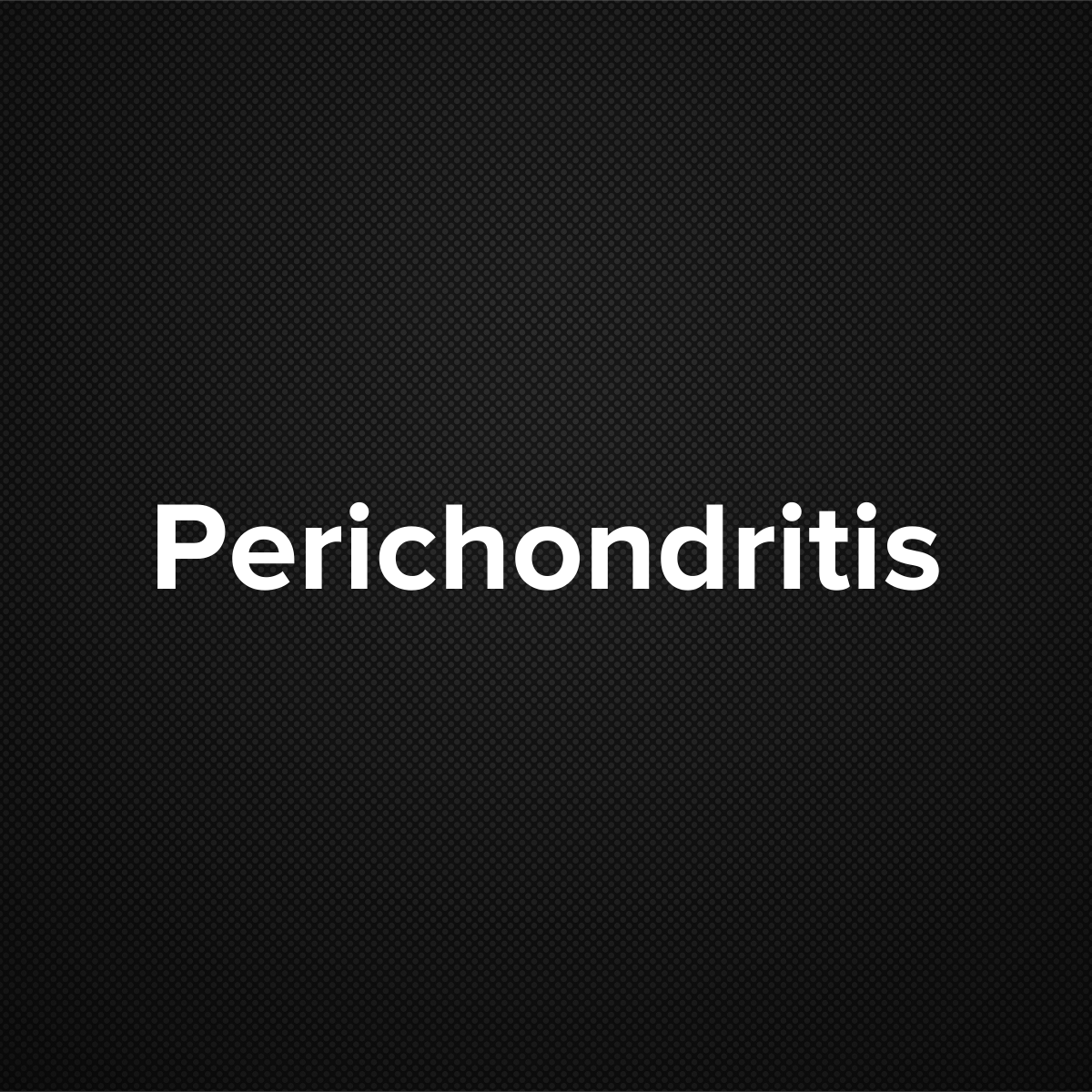 Perichondritis of the ear