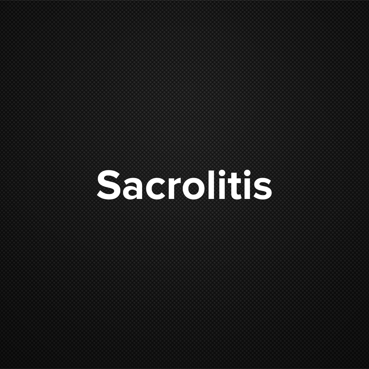 Sacrolitis